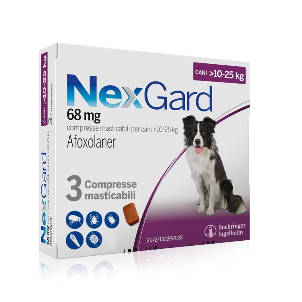 Nexgard*3cpr 10-25kg 68mg