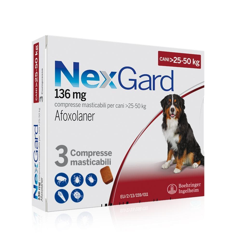 Nexgard*3cpr 25-50 Kg136mg