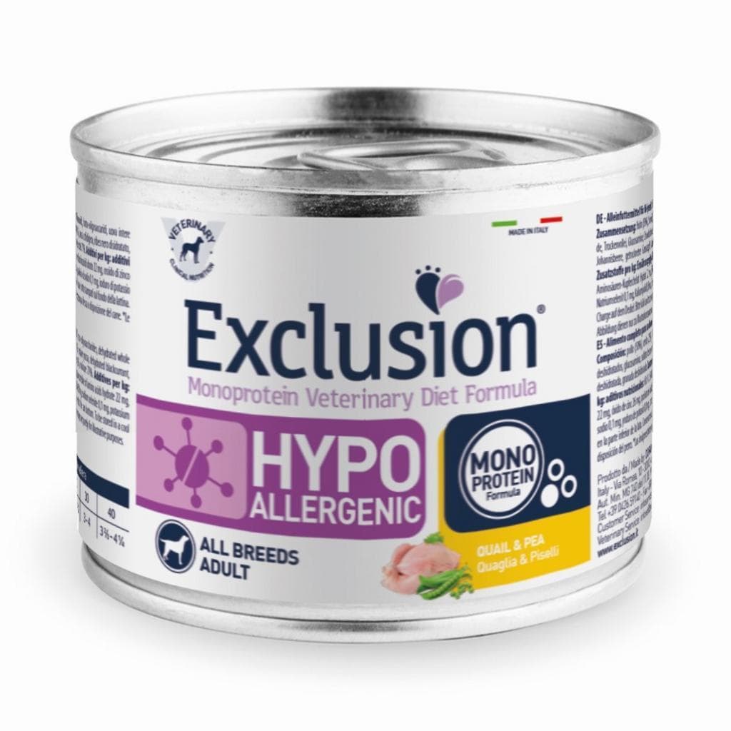 Exclusion Vet Dog Hypo Quail/Pea 200gr