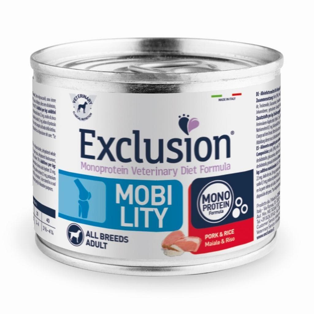 Exclusion Vet Dog Mobility Pork/Rice 200gr