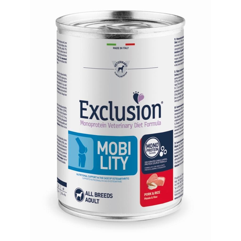 Exclusion Vet Dog Mobility Pork/Rice 400gr