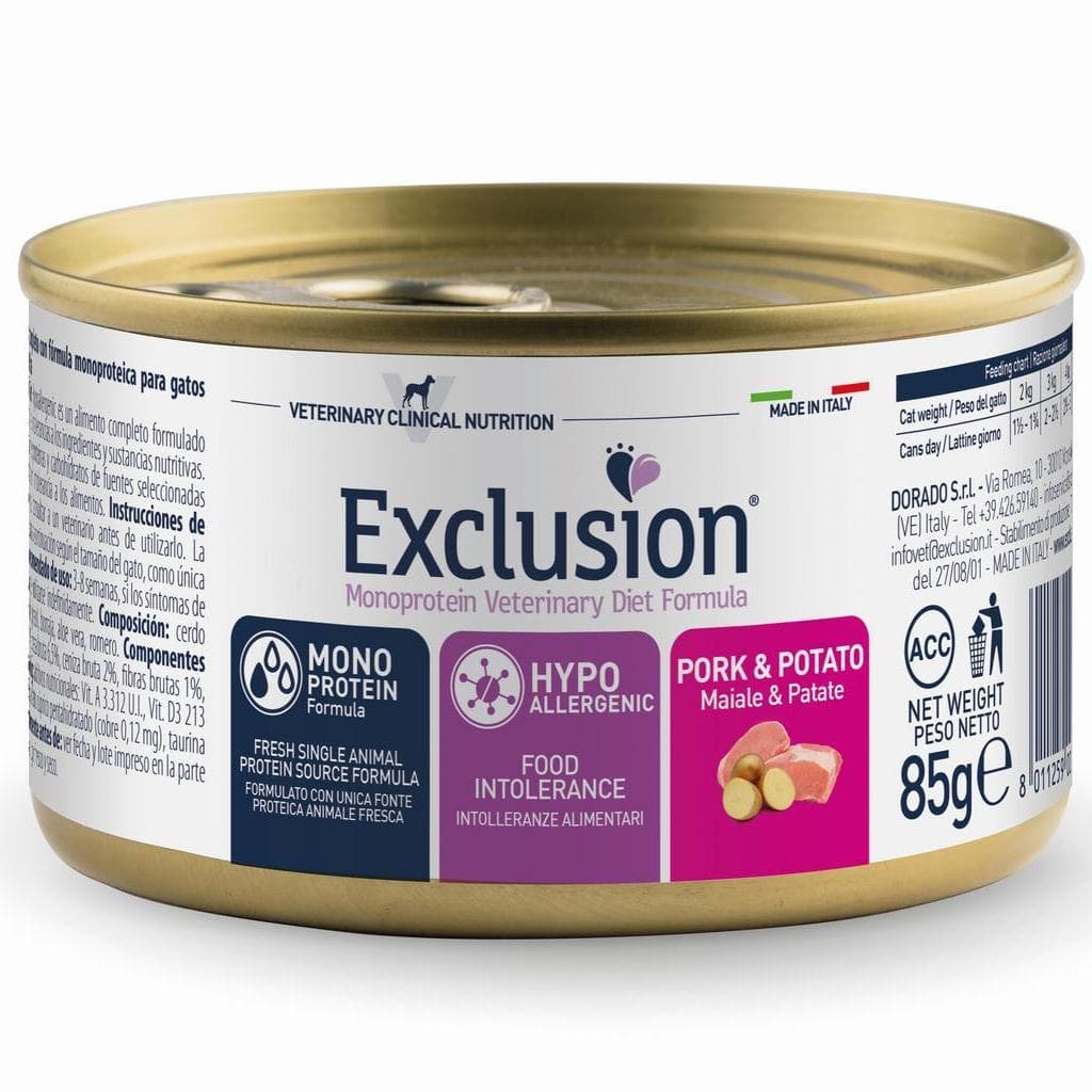 Exclusion Vet Cat Hypoallergenic Pork/Potato 85gr