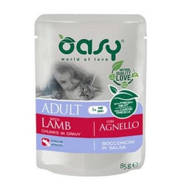 Oasy Cat Wet Bocconcini Adult Lamb Busta 85gr