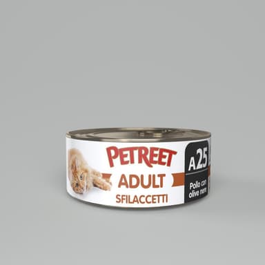 Petreet Nat Sfilaccetti Pollo/Olive Ner 70gr