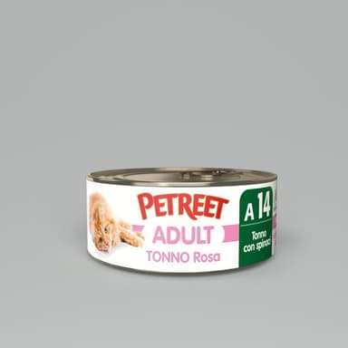 Petreet Nat Tonno Rosa/Spinaci 70gr