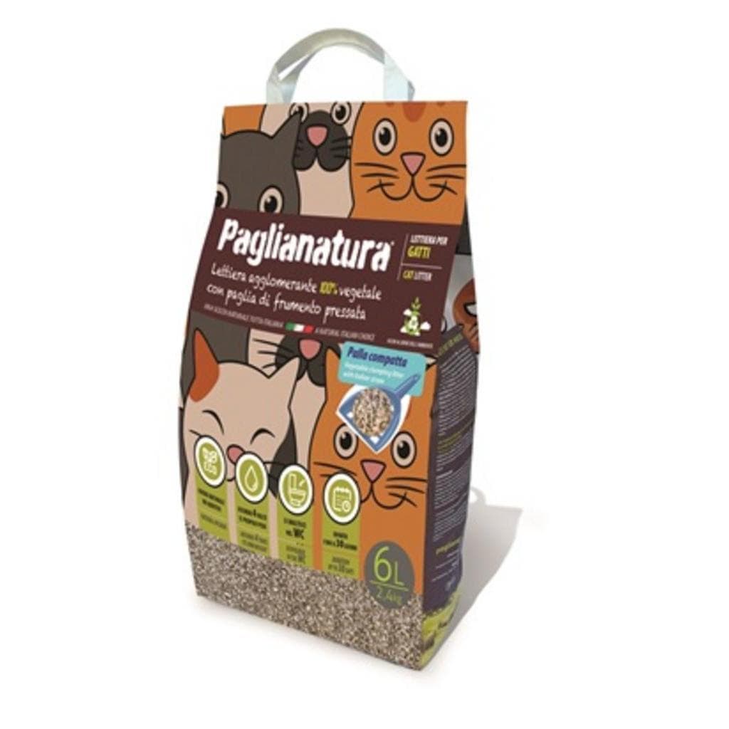 Paglia Natura Lettiera Gatti Bioattiva Naturale 6lt